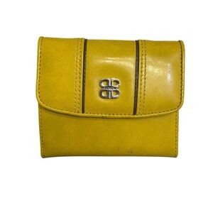 Bosca Yellow or lime green compact Wallet